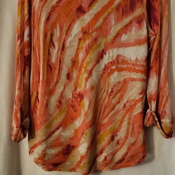 Ava & Grace Orange and white top size small ( NWT) - Picture 5 of 6